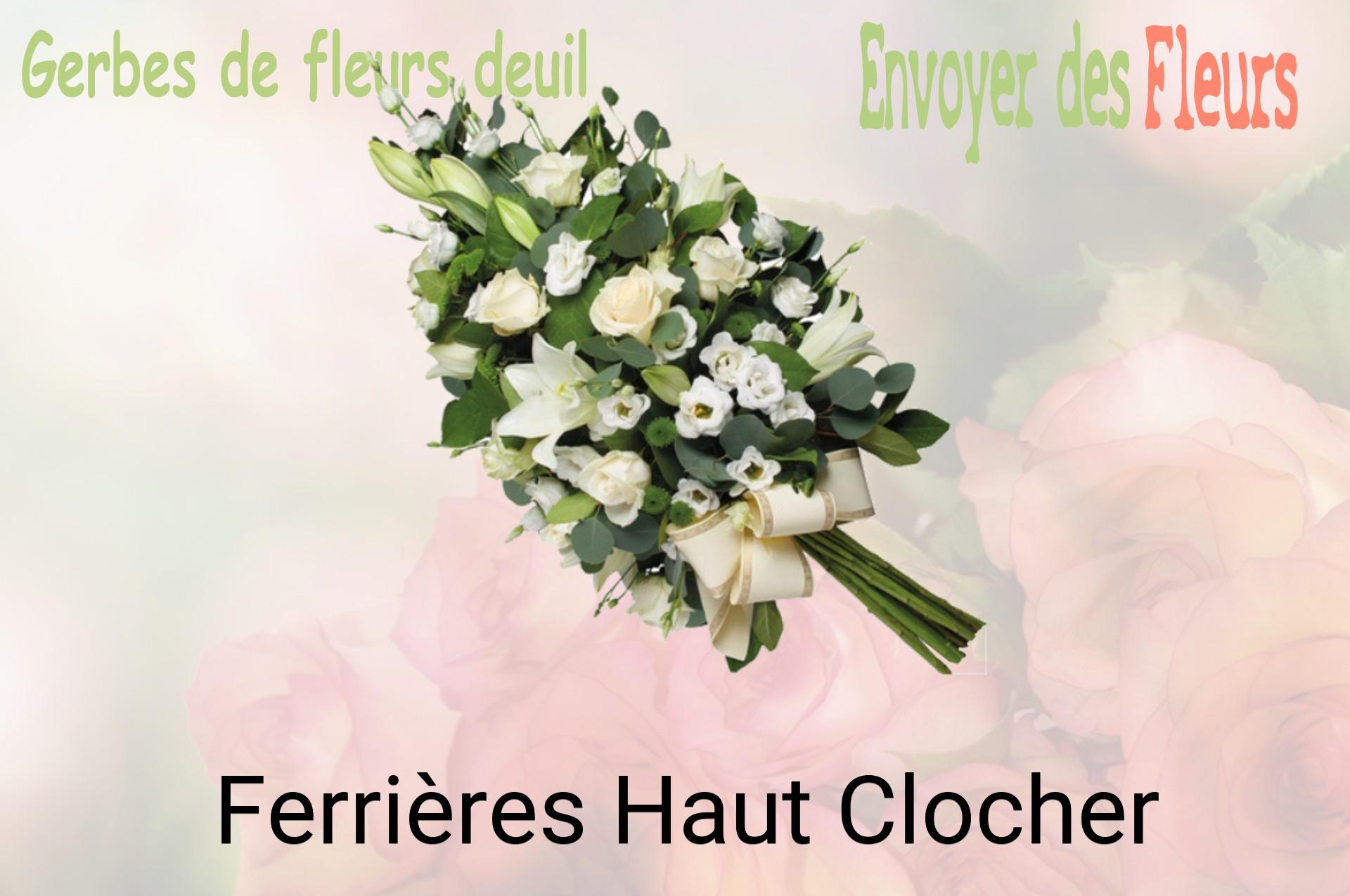 Gerbe de fleurs de deuil livrée à Ferrières-Haut-Clocher